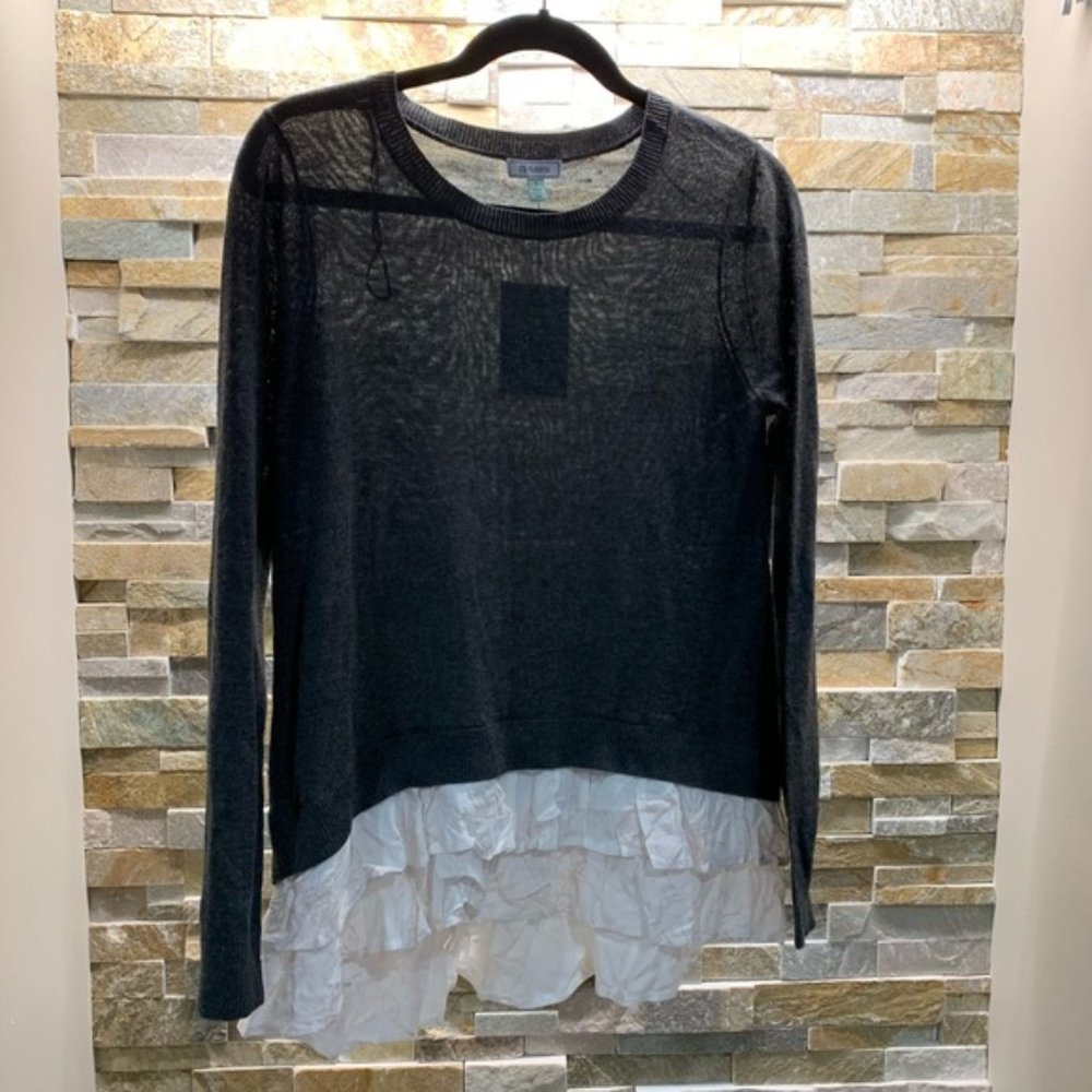 SUSINA Ruffled Twofer Sweater - Picture 3 of 6